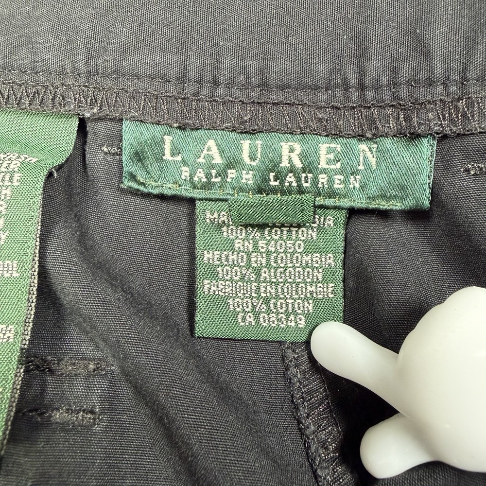 Lauren Ralph Lauren capri Pants Womens Size 12 Black Cotton High Rise. - Picture 5 of 16